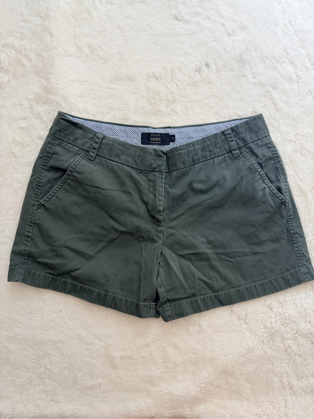 J. Crew Olive Green Chino Shorts